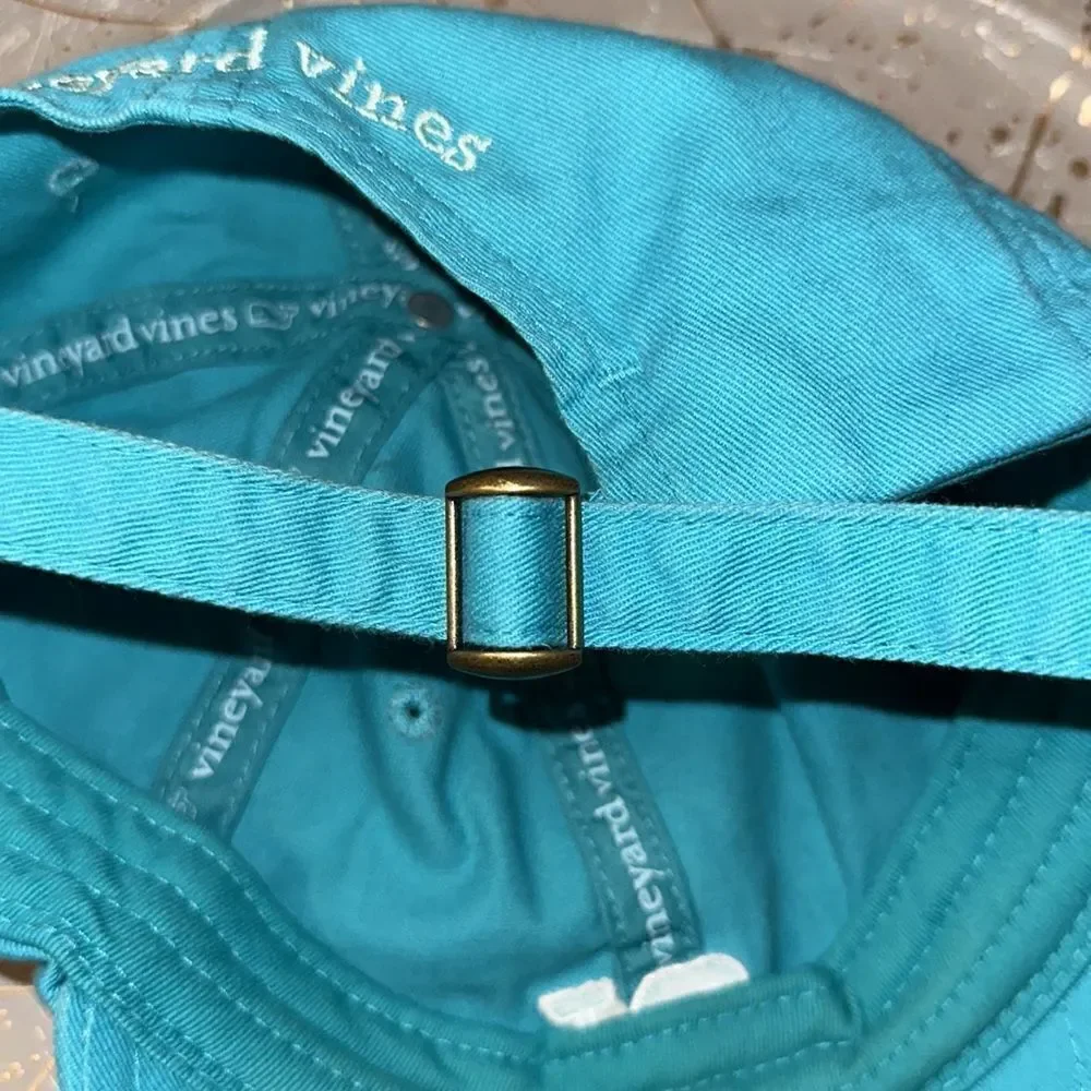 Vineyard Vines OS Blue Embroidered Whale Logo Unisex Cotton Cap